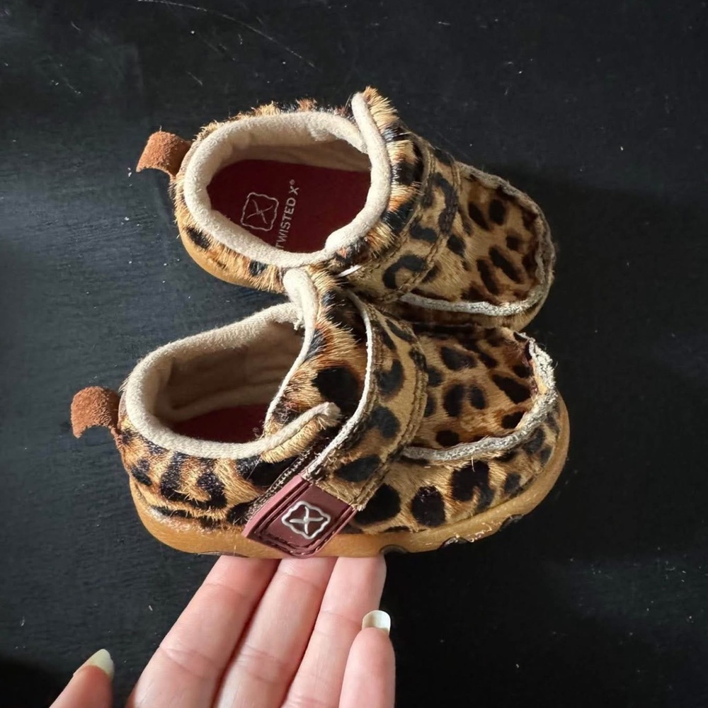 Twisted X Leopard Print Baby Shoes